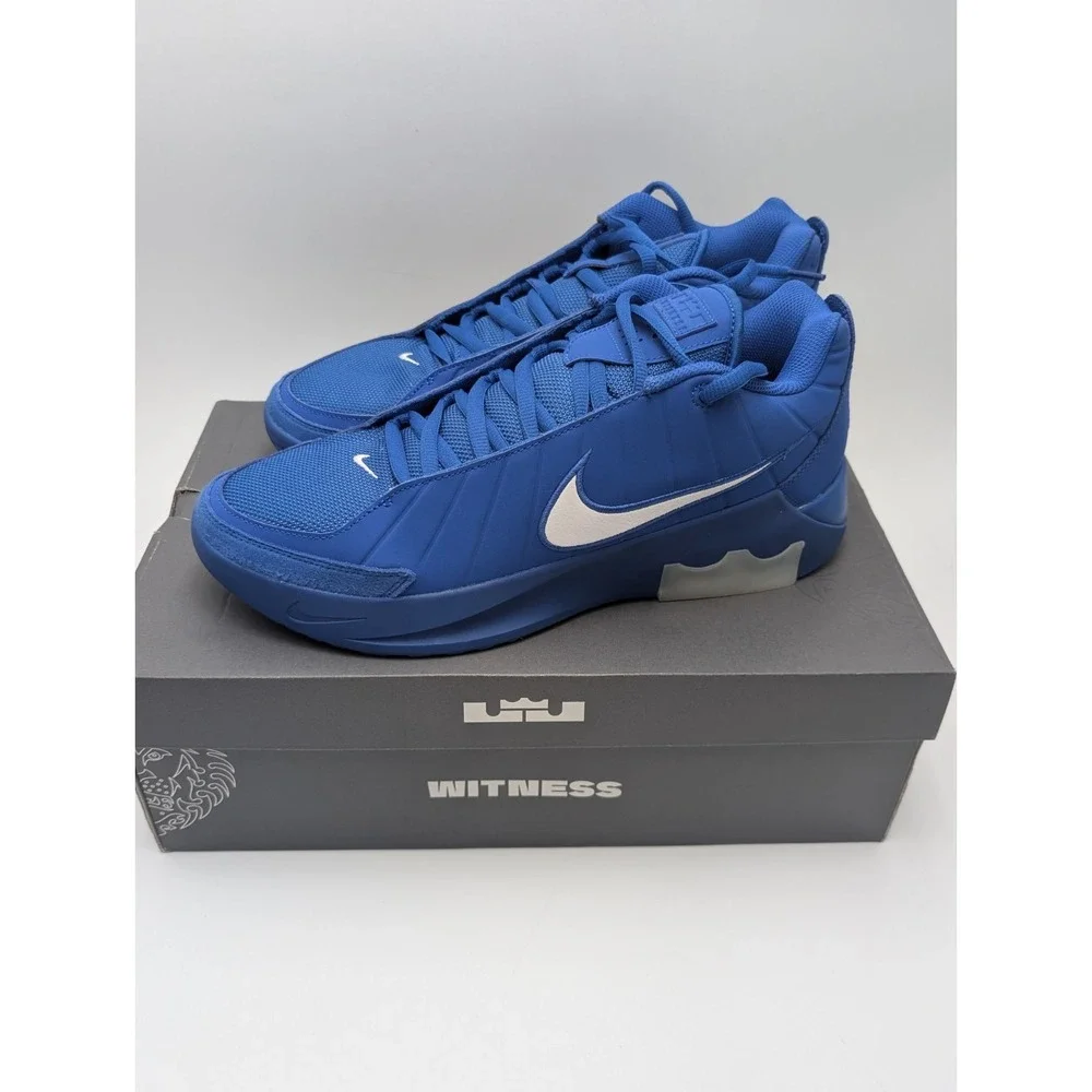Nike LeBron Witness IX Shoes Mens 11.5 Game Royal White Basketball Sneakers
